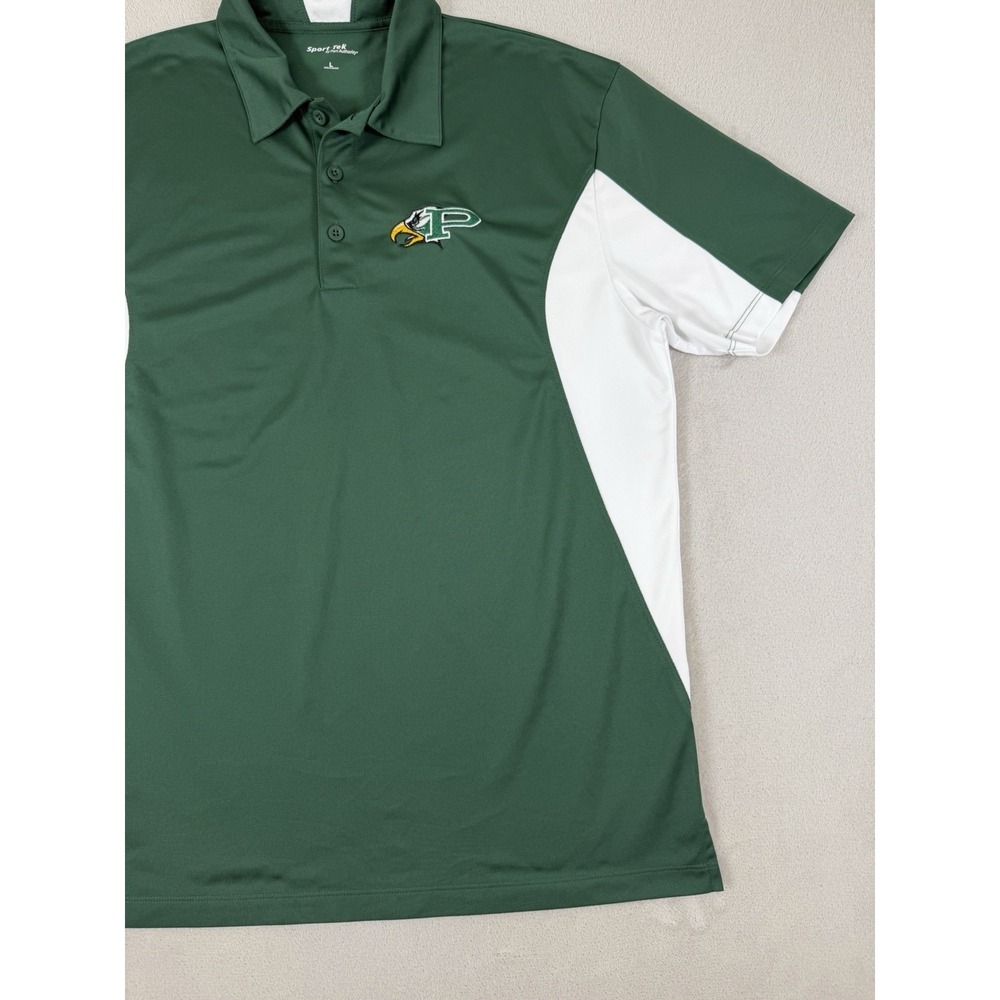 Sport-Tek Prosper Eagles Colorblock Performance Polo Green Men's L - Picture 6 of 16